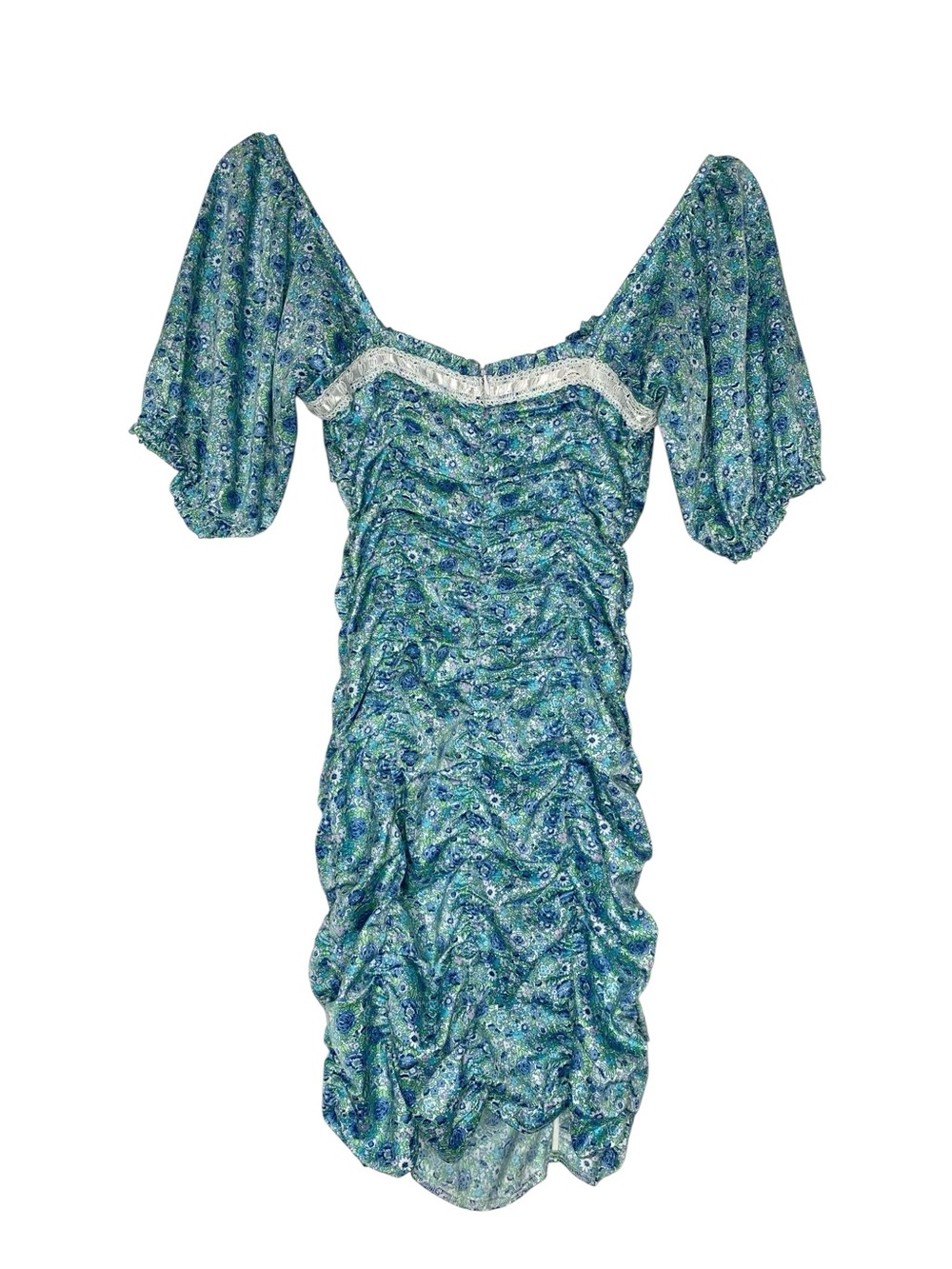 For Love & Lemons Alana Short Ruched Dress Size XS - Picture 3 of 5